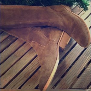 Vintage Aldo Suede Tall Riding Boots in Camel 6